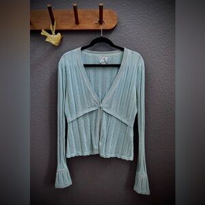 TABITHA - Anthropologie Robin’s Egg Blue Knit Cardigan